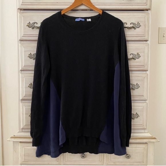 Acrobat Black Blue Cashmere Blend Sweater - Picture 1 of 3